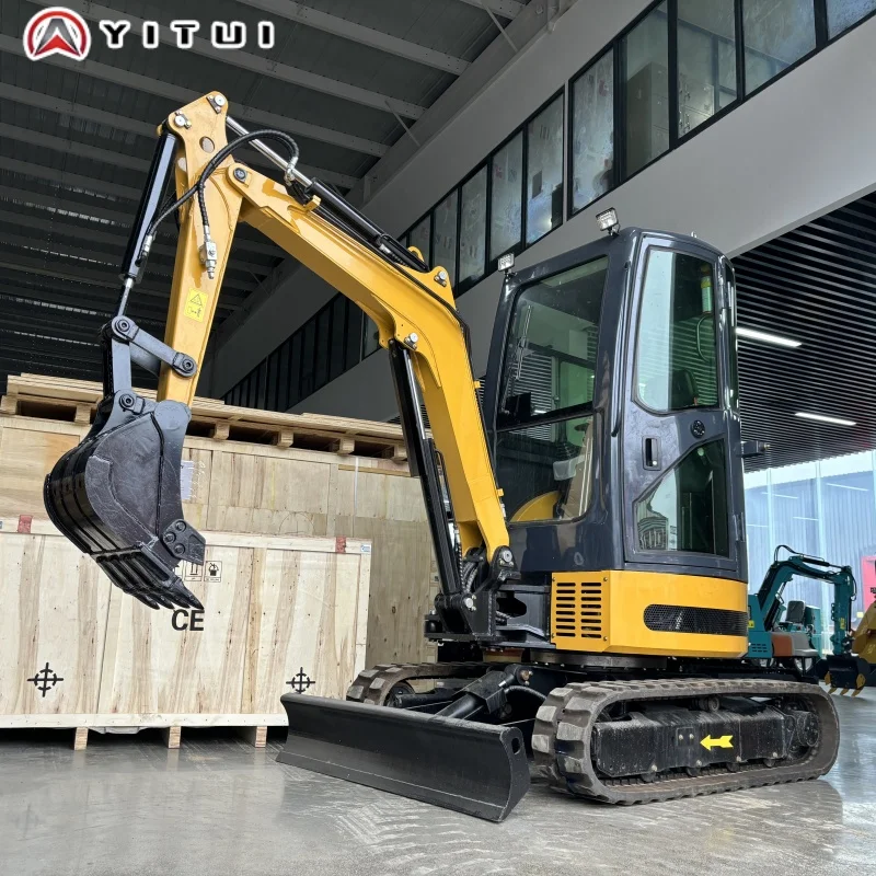 SDYT 미니 굴삭기 소형 크롤러 굴삭기 가정 정원 공사용 도랑 파기 및 철거 유로 5 쿠보타 엔진 맞춤형