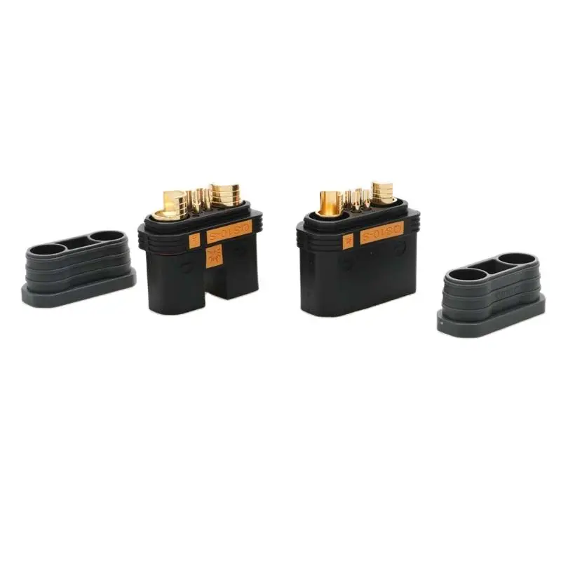 1Pair QS10-S Anti-spark Battery Connector 180A Male Female Gold Plated Plug for RC Electric Car Plant Agriculture UAV Drone