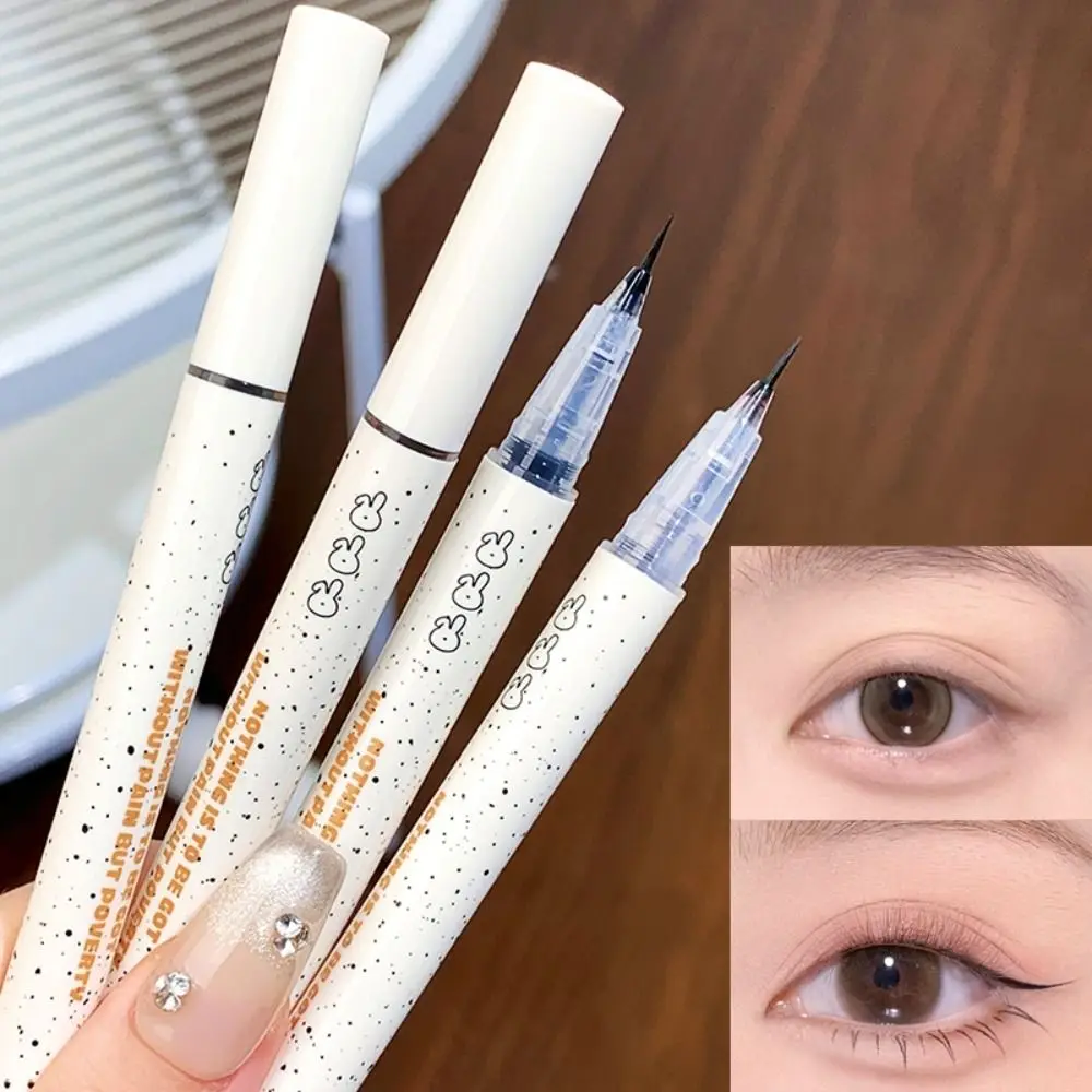 Lápiz Delineador de ojos fino Natural, lápiz de sombra de ojos a prueba de sudor, resistente al agua, duradero, maquillaje de pestañas