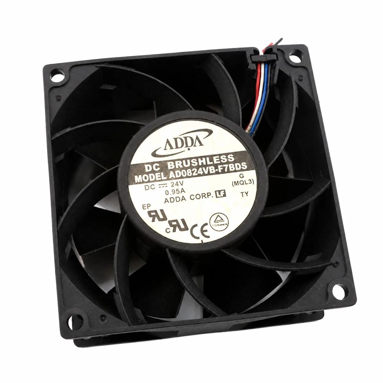 AD0824VB-F7BDS Cooling Fan 80x80x38mm 8038 24V 0.95A 6200RPM PWM Tachometer Dual Ball Bearing for ADDA