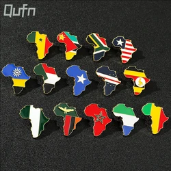 Creative Africa Map Enamel Brooches Pins Charms Jewelry Ghana Nigeria Congo Sudan Somalia Uganda Zimbabwe Countries Map Badge