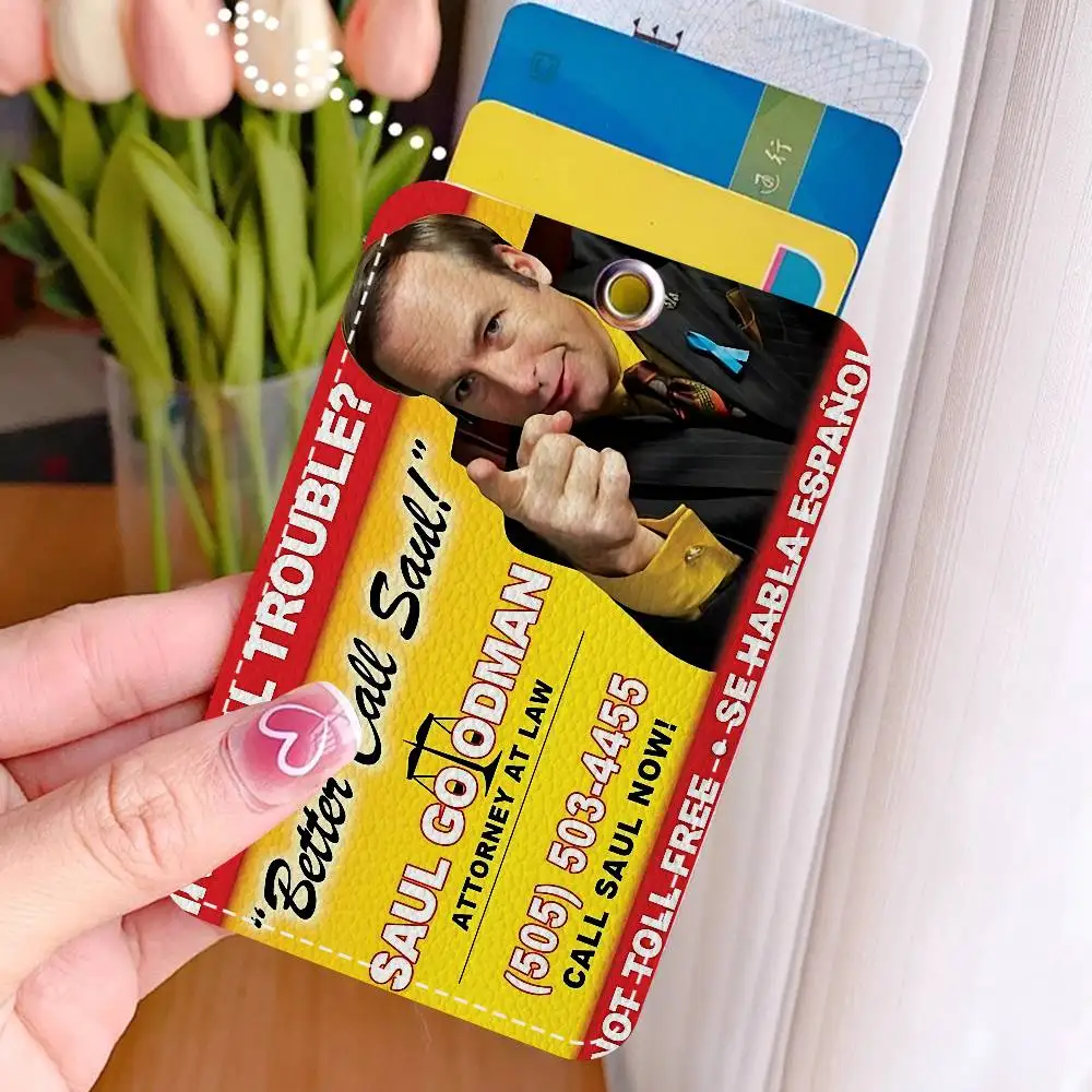 حامل بطاقة الوصول الكلاسيكي Better Call Saul Style PU مع سلسلة مفاتيح - حماية تنفيذية لبطاقة البنك، مترو الأنفاق، حافظة بطاقة الحافلة #5