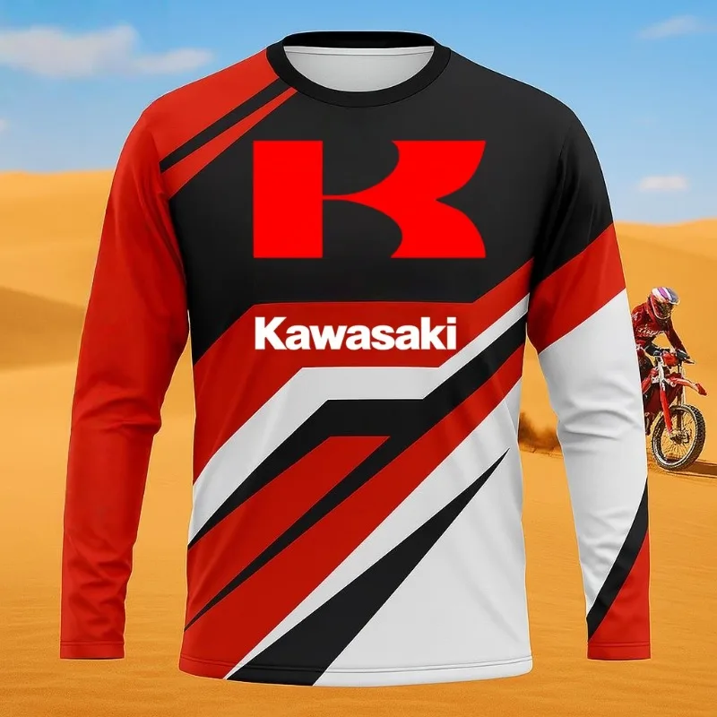 

Новый топ для езды на мотоцикле с 3D-принтом Kawasaki Daiki, дышащий и быстросохнущий топ для езды без гор