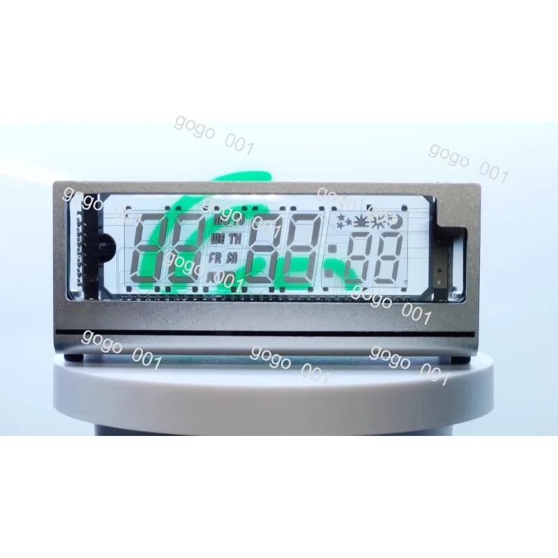 

Customized VFD Clock with WiFi, Vacuum Fluorescent Display Alarm Clock with Dimmer, Desktop Digital Clock for Home Bedroom