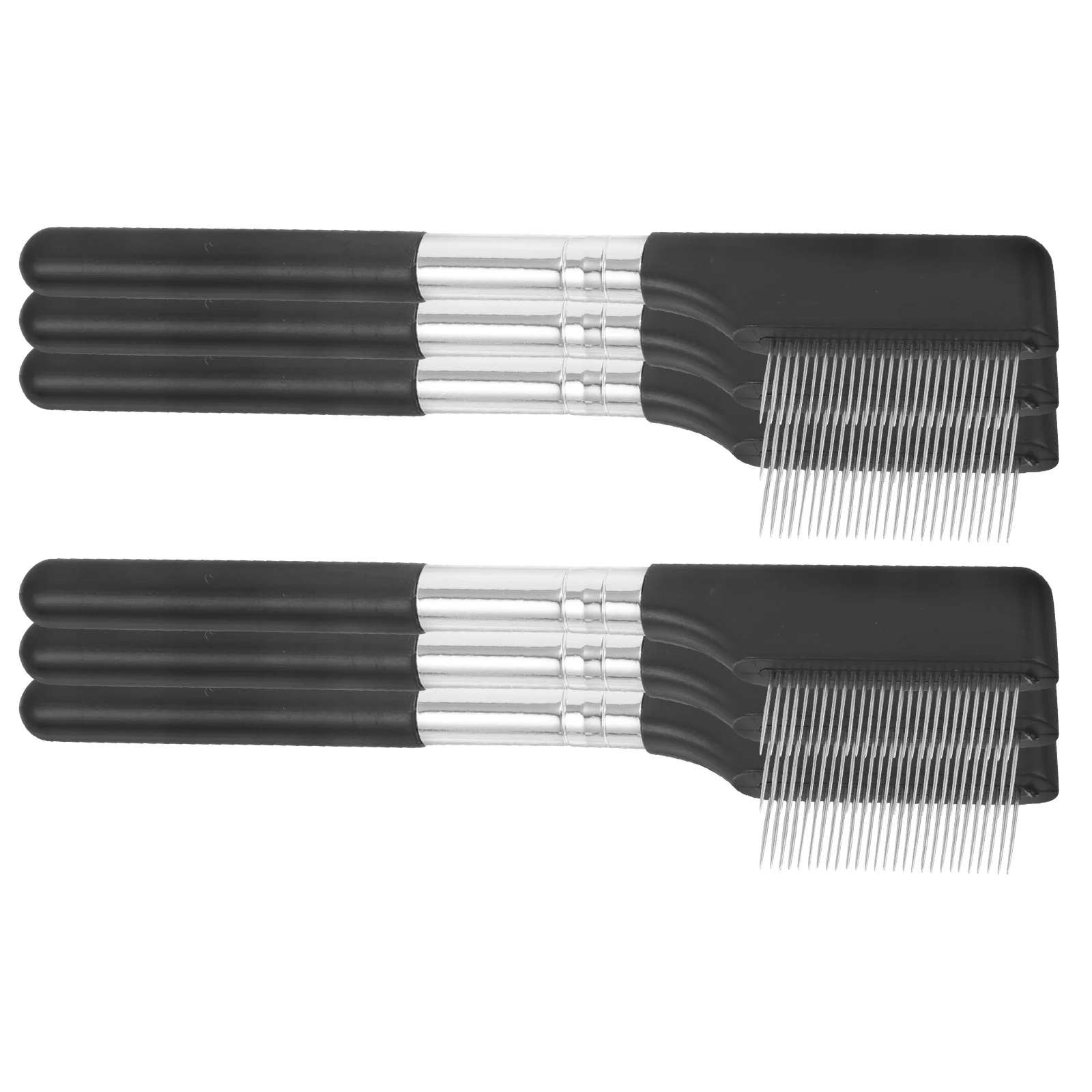 

6 Pcs Eyelash Comb Brow Separator Straight Handle Makeup Tool Styling Steel Tools