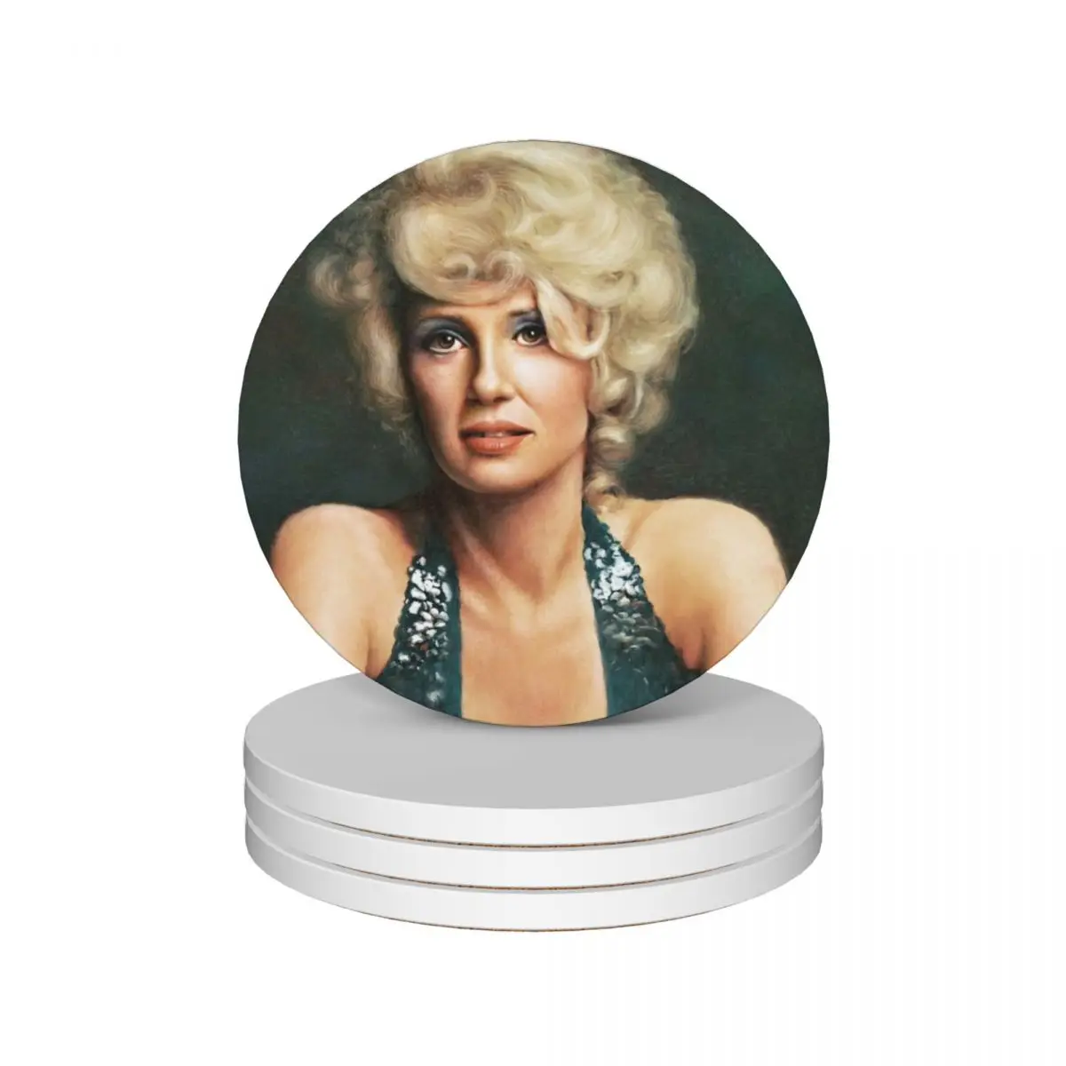 

Tammy Wynette - First Lady of Country Music Ceramic Coasters (Set of 4) flower set cute Coasters