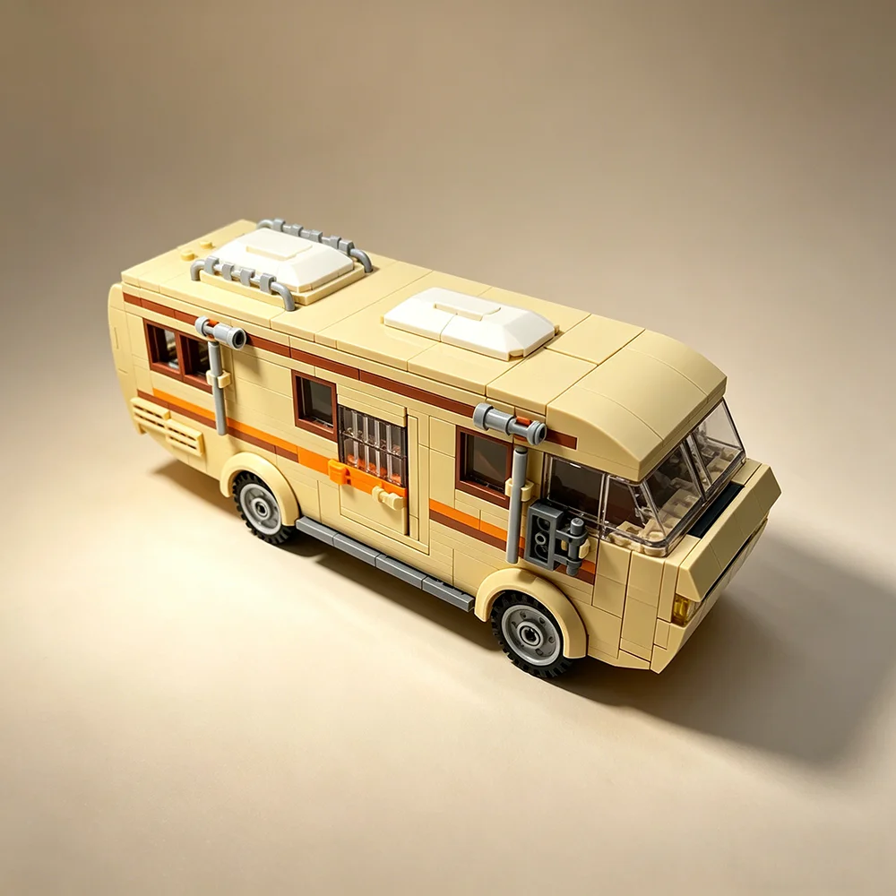 MOC 3D Coach Bus Blocks, DIY Road Trip Explorer Model, Parent Child Interactive Toy, Symbol Of Travel Freedom Adventure