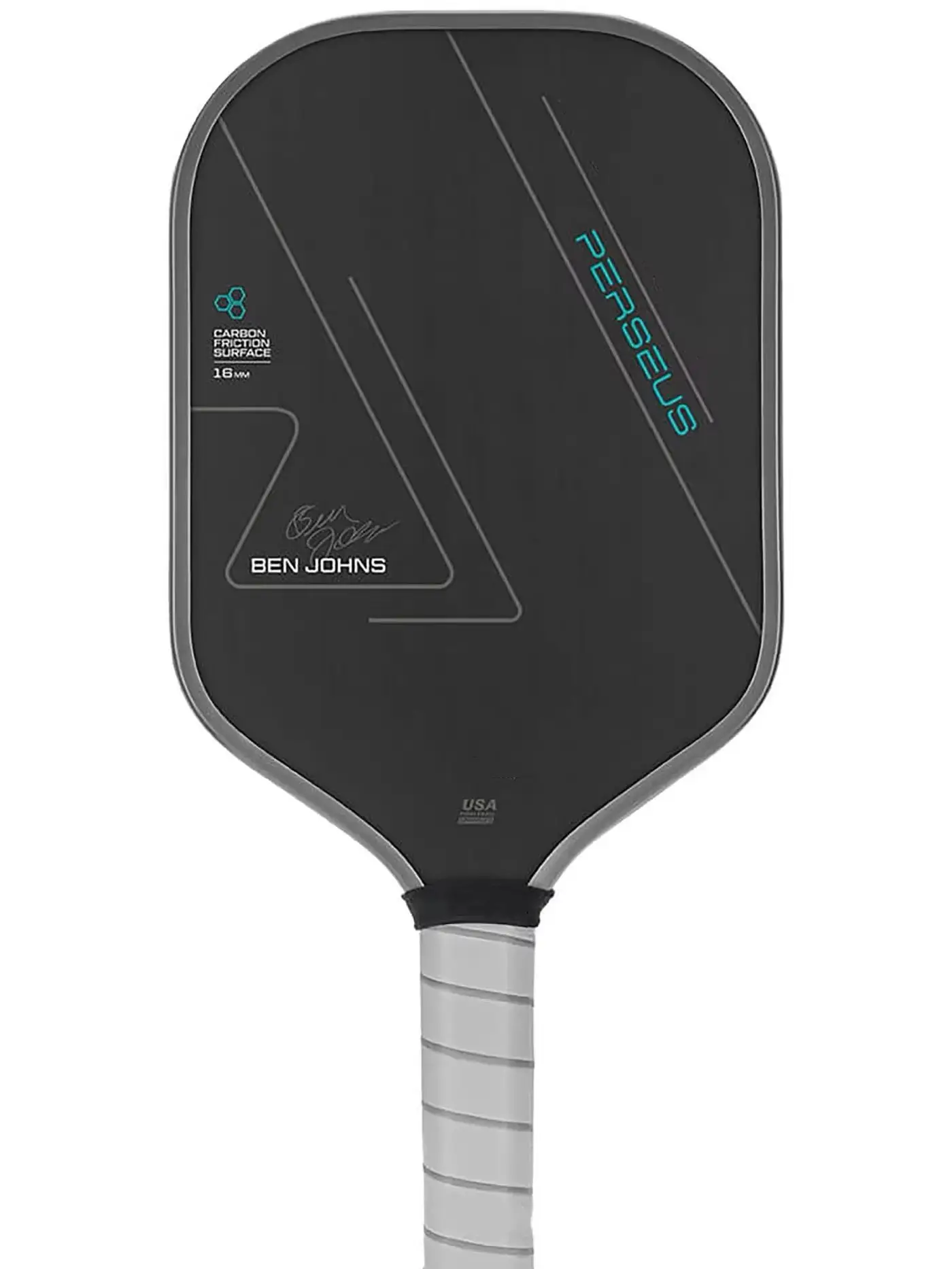 Ben Johns T700 Raw Carbon Pickleball Paddle, 16mm Polymer Honeycomb Core, High Friction Surface for Max Spin Power & Control