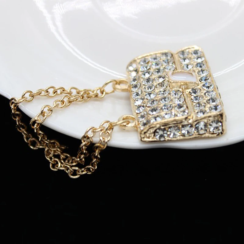 Miniatuur metalen ketting pop handtas speelgoed; Kinderspeelset poppenhuis boodschappentas