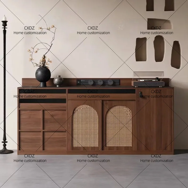 XXWine Curio Cabinets Mobile Decor Storage Design Organizer Display Sideboards Living Room Cabinets Wood Gabinete