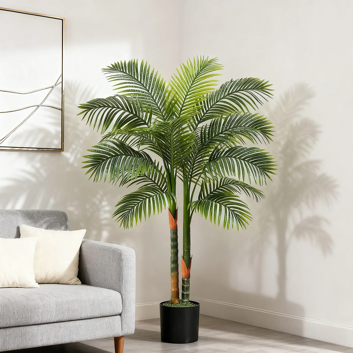 

NOVAROOT Artificial 6Ft Tall Palm Tree with Lights Home Garden Decor Fake Faux