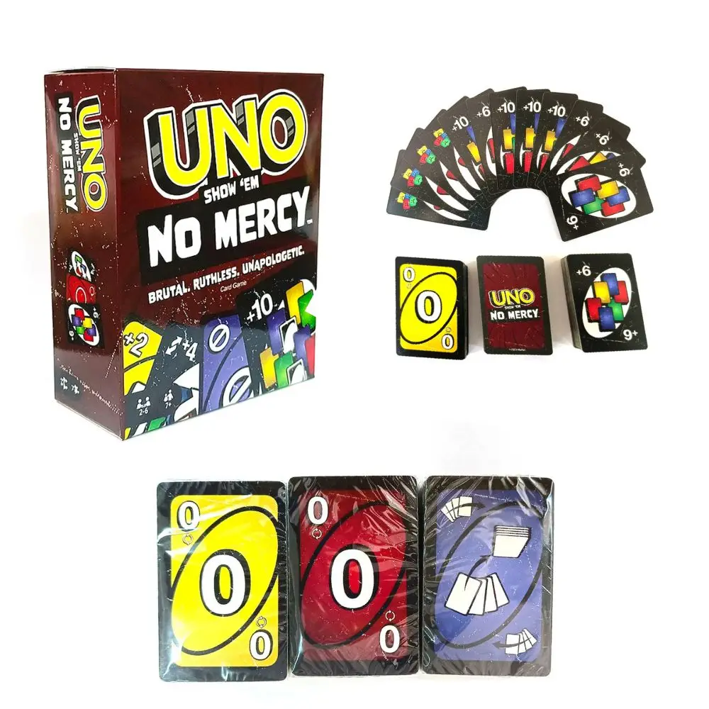 UNO Dragon Ball Z Matching Card Game SHOWEM NO MERCY Multiplayer Family Party Boardgame Funny Friends Entertainment Poker