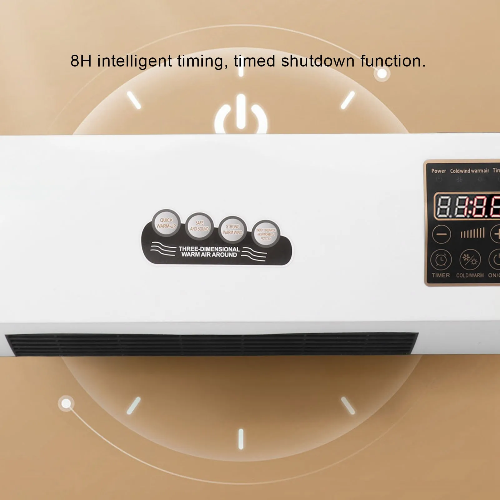 مبرد الهواء آلة تبريد الهواء مكيف الهواء الصغير سخان المحمولة الحائط تكييف الهواء مروحة ساخنة لغرفة نوم الحمام