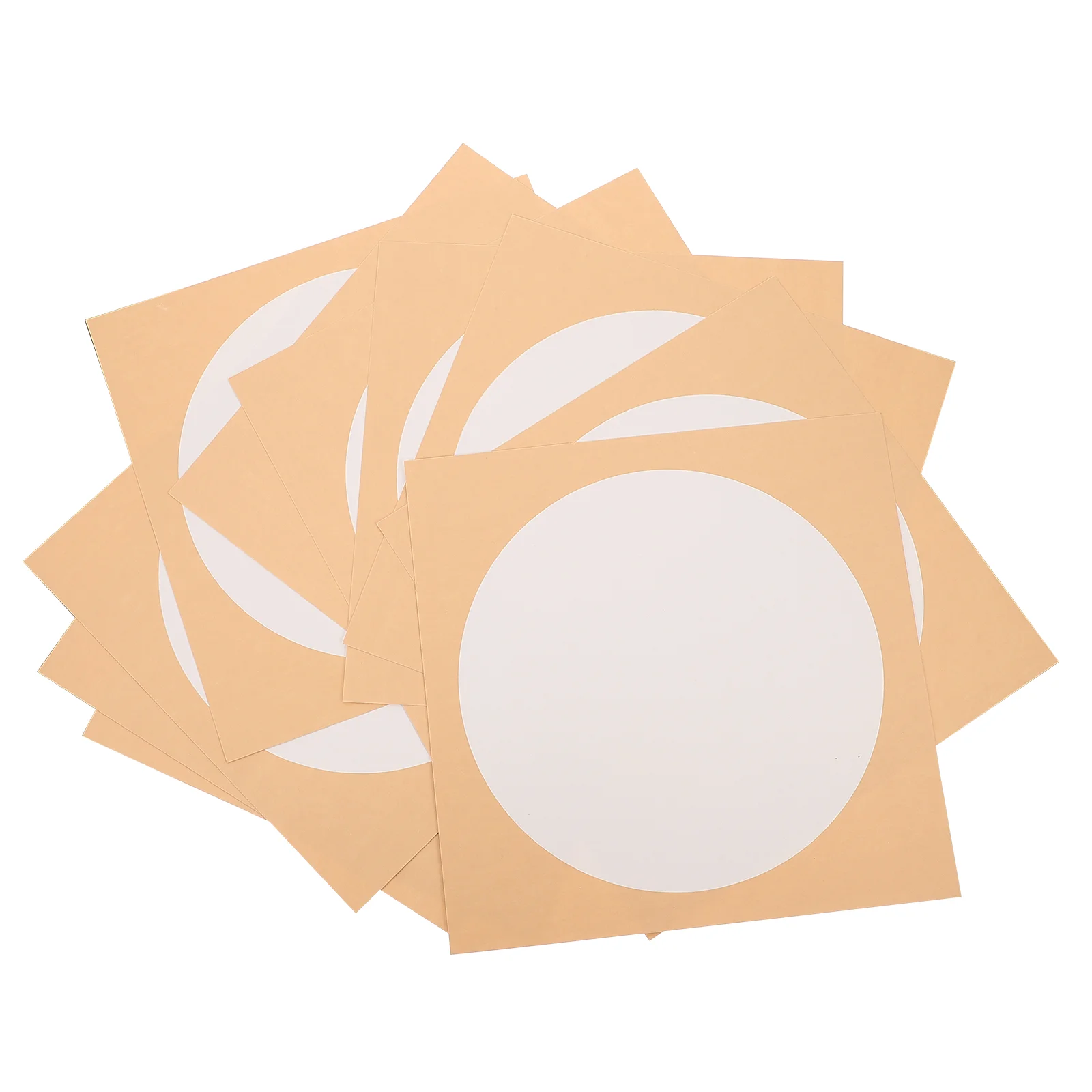 10 Sheets Fan Rice Paper Xuan Simple Painting Round Card Papers for Calligraphy Handmade Thickened Blank Chinese