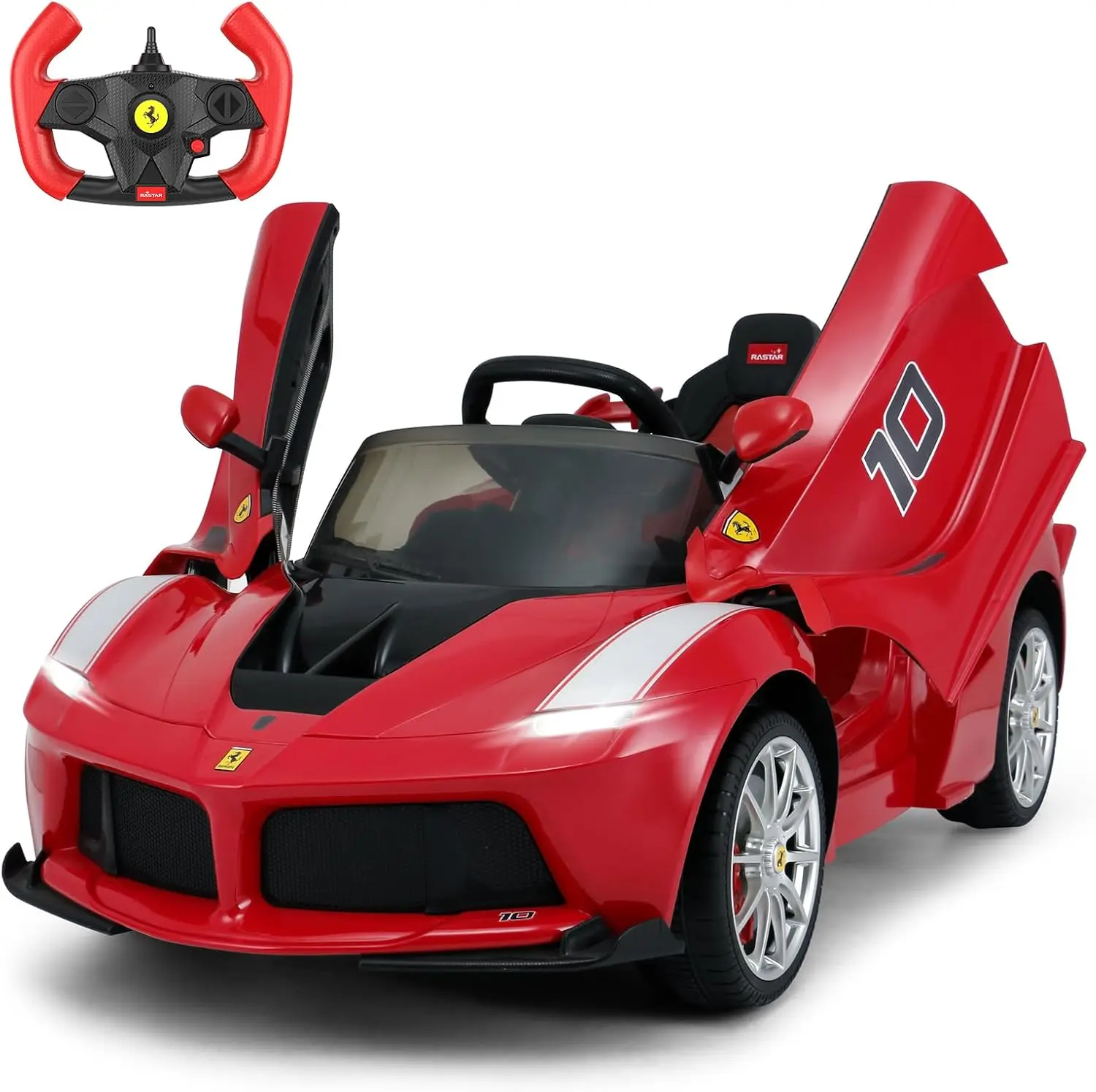 부모 원격 제어 기능이 있는 12V 어린이 전기 자동차 탑승, 장난감 차량 탑승, 개방형 유압 도어, 2단 속도, 가죽