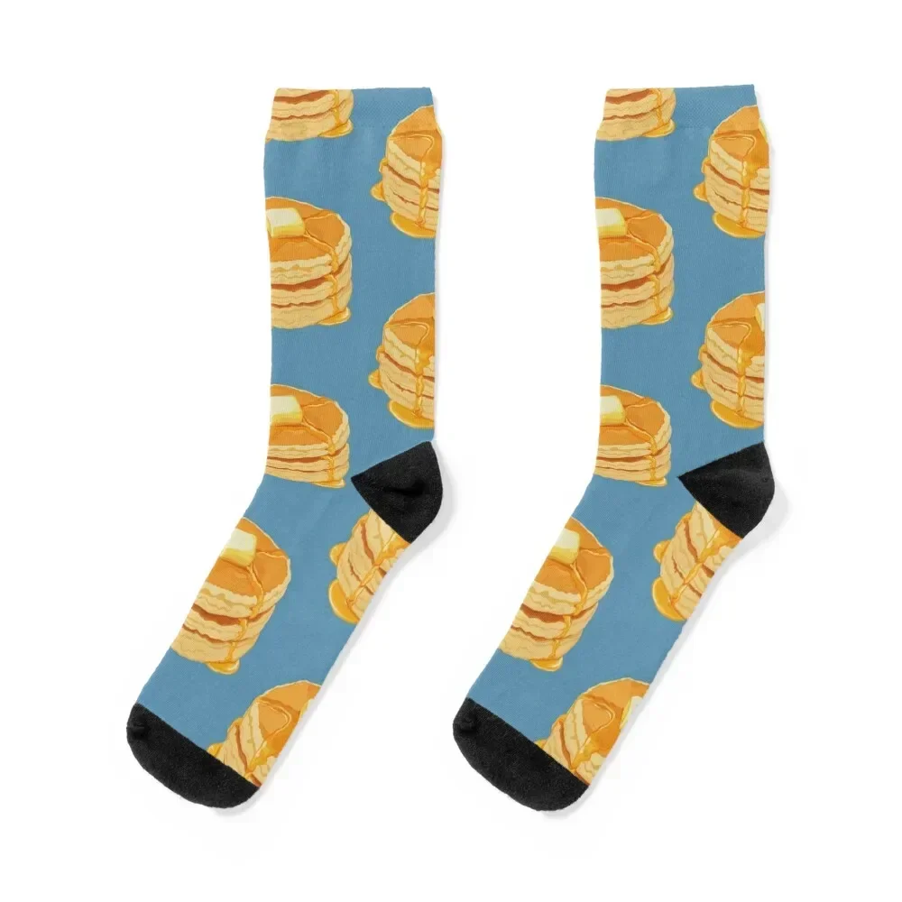 Stack of Pancakes with Butter Socks Stockings man Children's Socks For Man Women's