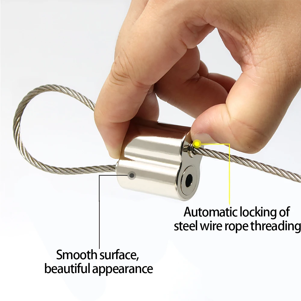 2/10PCS Adjustable Bidirectional Steel Wire Rope Clamp Cable Clip for Lifting Appliance Suspension Hardware Accessories