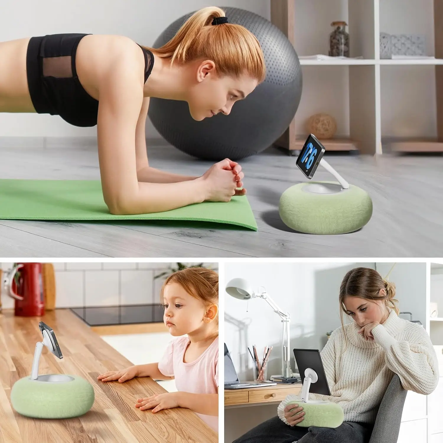 2025 Magnetic Pillow Stand for Kindle E-Book, 3.5-7' Tablet or Other Devices, Adjustable Pillow Phone Holder for Reading on Bed