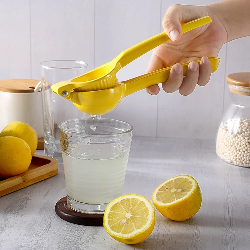 Aluminum Alloy Lemon Squeezer, Lime Fruit Press , Manual Press Citrus Juicer For Squeeze The Freshest Juice, Yellow