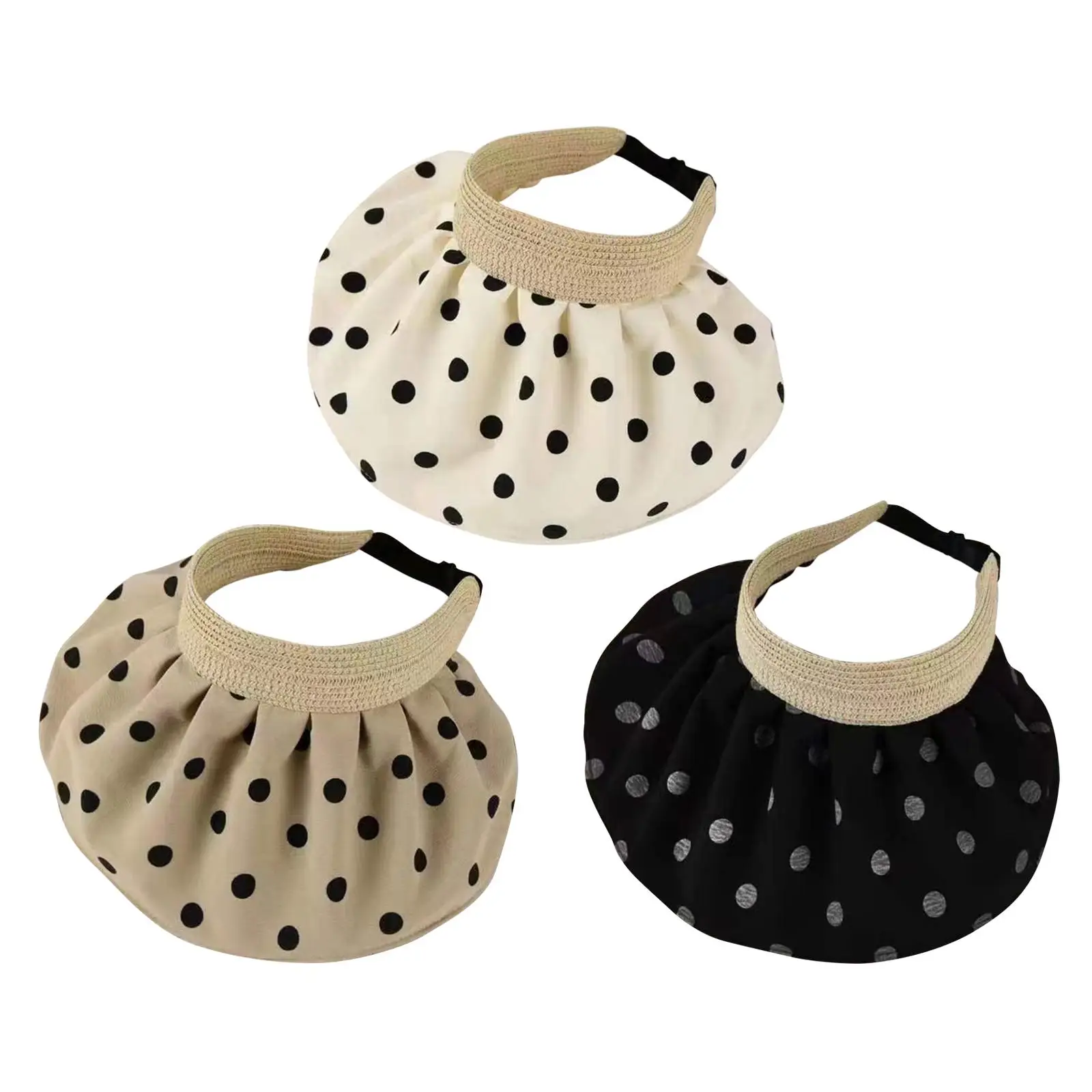 Womens Sun Hat Wide Brim Lightweight Empty Top Breathable Summer Beach Hat Sun