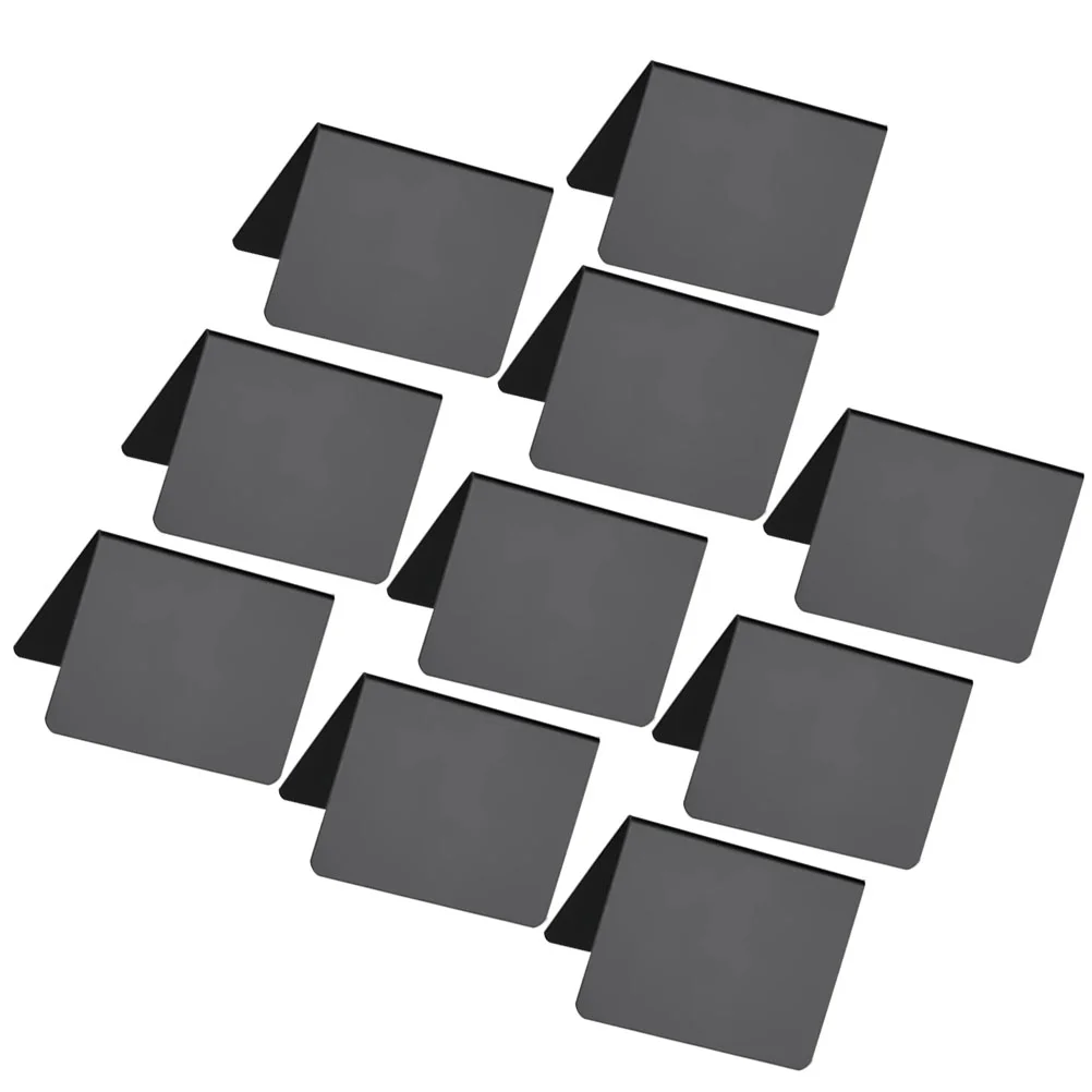 10 Pcs Price Tag Writing Board Desktop Chalkboard Sign Acrylic Plastic Message Boards Black Signs