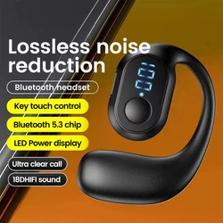 BT2 Ear Hook Wireless Earphones Bluetooth-compatible 5.3 Mini Handsfree Waterproof Sport Music Headset Single Earbuds