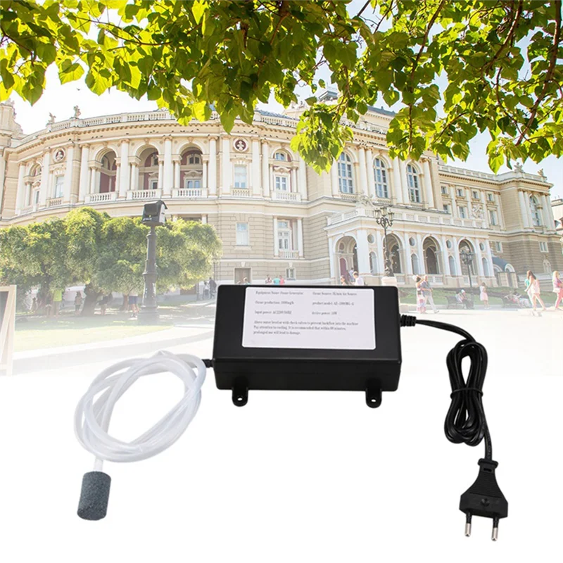 أجهزة المتسوق 2X مولد أوزون 220 فولت 1000 مللي جرام منقي هواء بالأوزون منظف معالجة الفواكه والخضروات وتنقية، الاتحاد الأوروبي