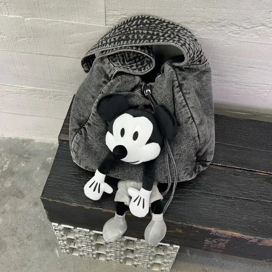 Bolsa de ombro Disney Mickey Dolls feminina, bolsa tiracolo, bolsa de alta capacidade, estojos fofos, bolsa de moda coreana