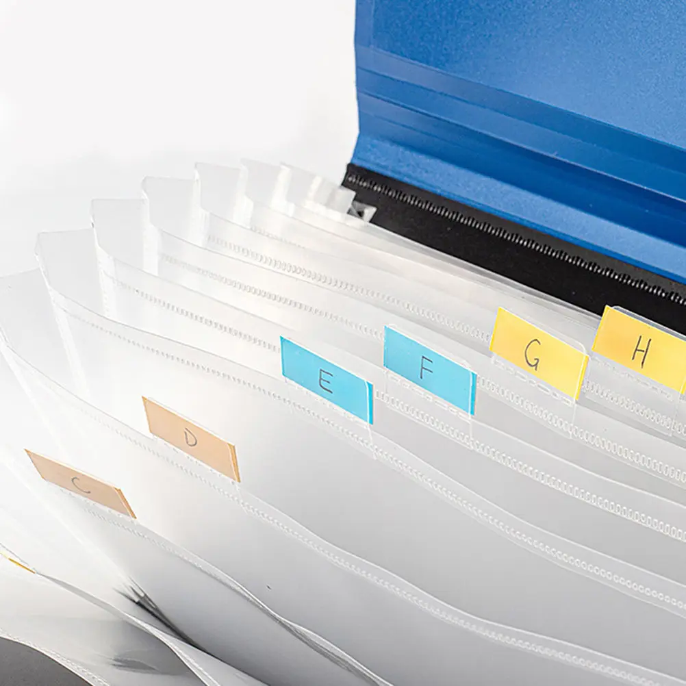

Accordion File Organizer Portable Lightweight PP Polyester Document Folder Bag for Receipts Bills Business Cards Coupons Tickets