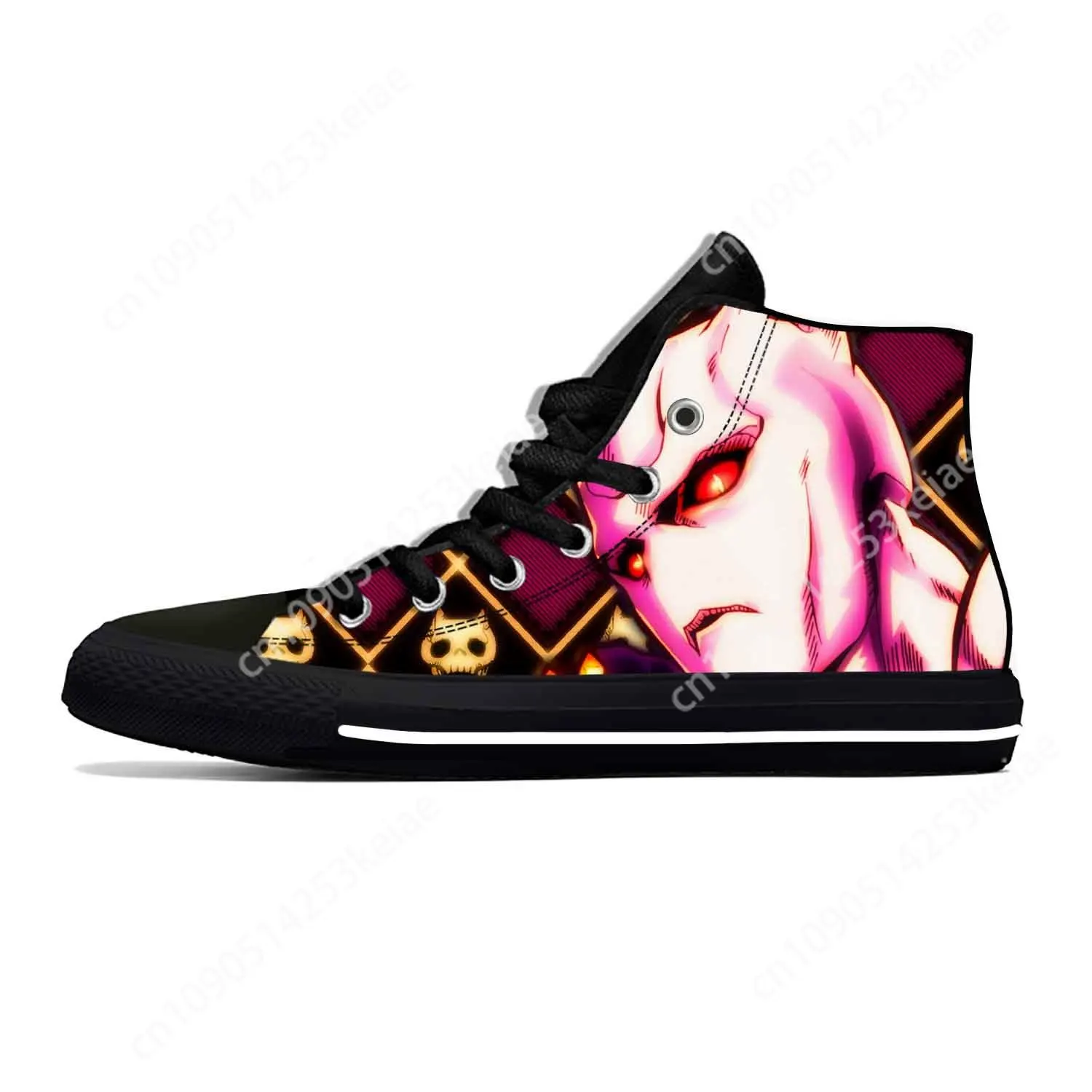 Hot Summer Anime Cartoon Killer Queen JoJo Bizarre Adventure Casual Cloth Shoes Men Women Sneakers High Help Classic Board Shoes