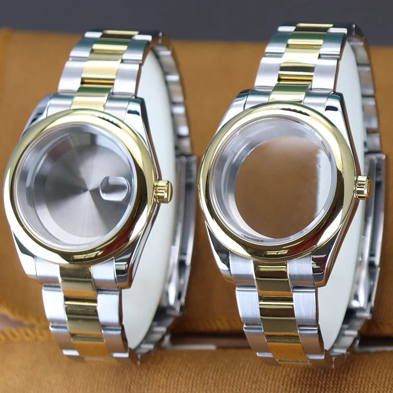 36mm/40mm Stainless Steel Watch Case Bracelet Set For Seiko NH34 NH35 NH36/38 Miyota 8215 Movement 28.5mm Dial Oyster Perpetual