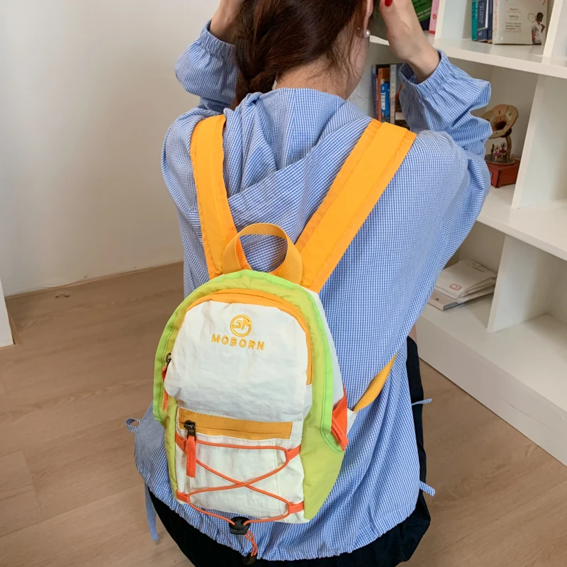 

Multi-Color Nylon Mini Backpack, Fashionable and Versatile Women's Small Bag, Multi-Functional Backpack for Casual Travel