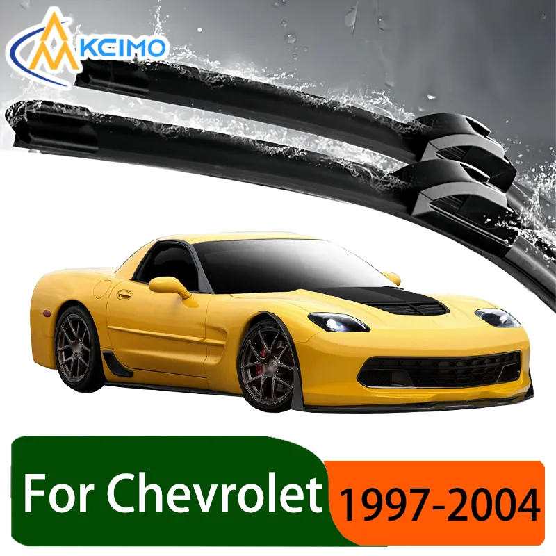 

Silent Black Front Wiper Blades Set for Chevrolet Corvette C5 1997–2004 Auto Windscreen Windshield Window Wiper Accessories