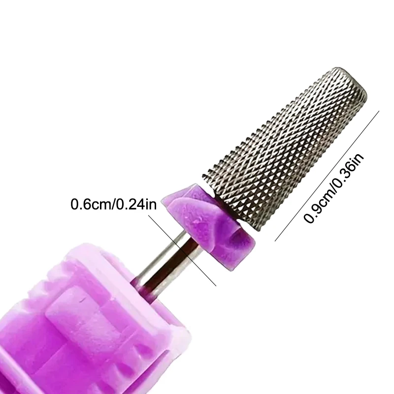 3XF Punte da trapano per unghie 5 in 1 Ruota Fresa elettrica in acciaio al tungsteno per manicure Strumenti per rimozione smalto gel Strumento per manicure