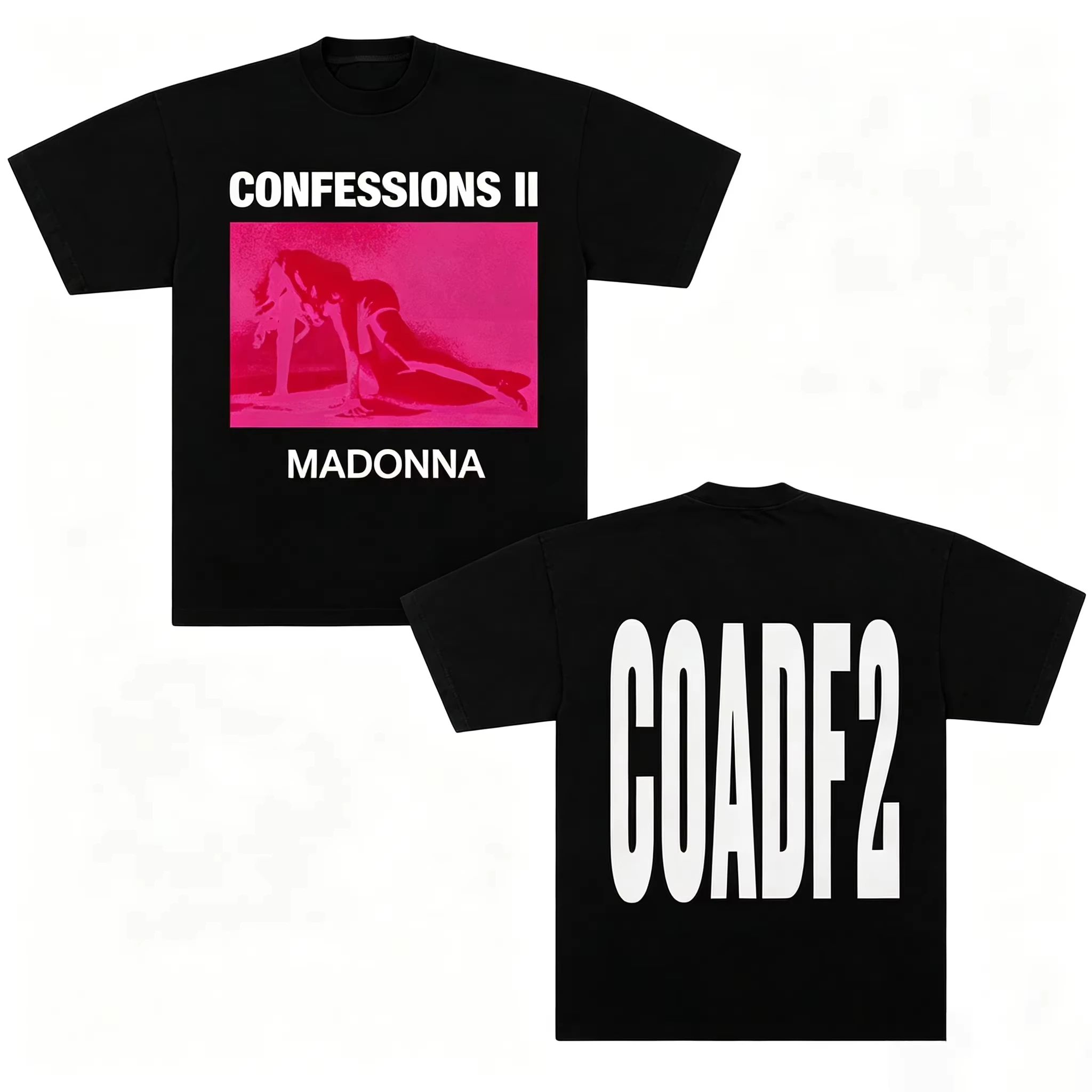 2026 Summer New Fashion T-shirt Madonna Confessions II Album Cotton Unisex Shirt Gothic Cotton Oversized T-shirts Streetwear