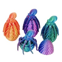 3D printed octopus dragon egg suit, with movable joints, suitable for decorative ornaments and gifts.