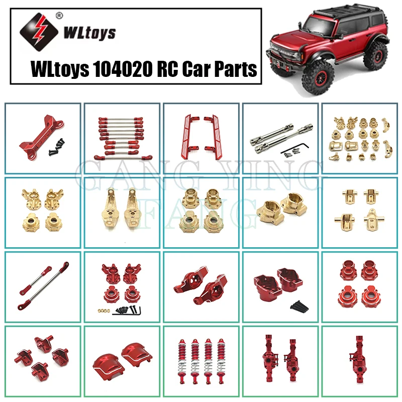 

WLtoys 104020 1/10 Профессиональный радиоуправляемый автомобиль для бездорожья 4x4 2,4G 4WD Комплект модификации металла для обновления Амортизатор Рулевая чашка Тяга