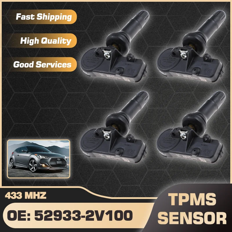 433 MHz TPMS Tire Pressure Sensor Monitoring System For Hyundai Veloster FS 2011 2012 2013 2014 2015 2016 2017 2018 52933-2V100