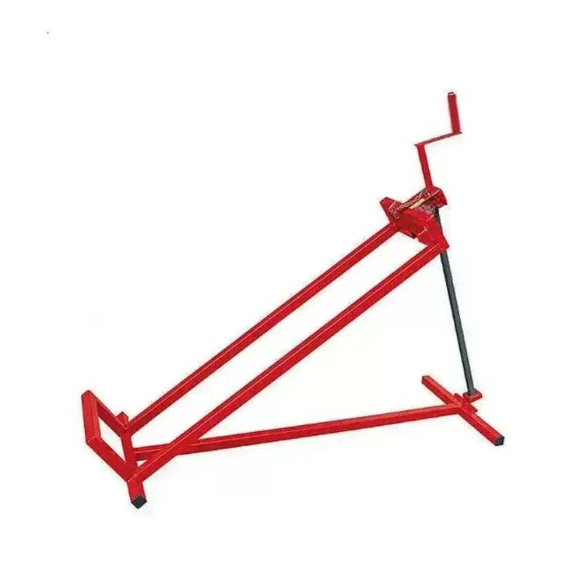 Riding lawn mower lift jack for horticultural tractors and lawn mowers with manual handle
