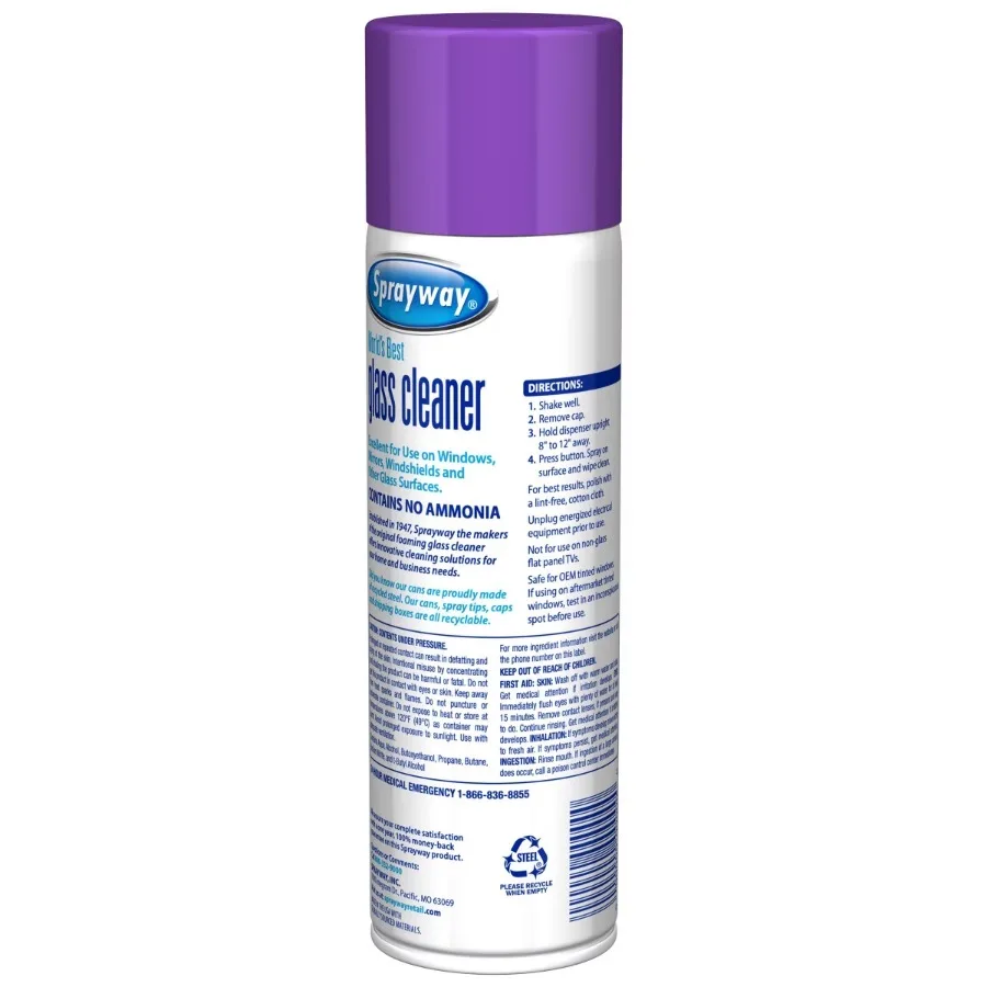 

Lavender Glass Cleaner Scent - 19oz: Aerosol Ammonia-Free, Streak-Free Glass Cleaner, Mirrors, Showers