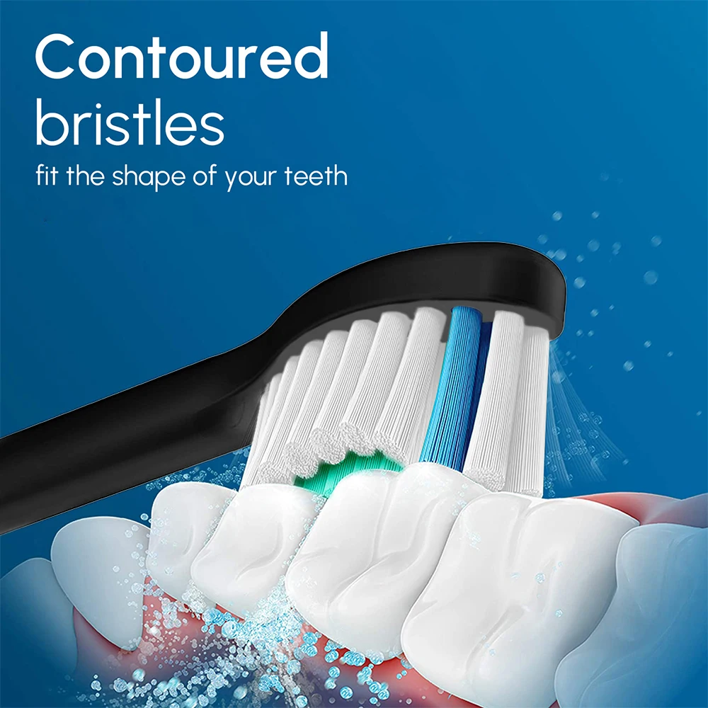 8 cabeças de escova de dentes de substituição dos pces compatíveis com philips sonicare diamante limpo cabeça da escova elétrica hx6920 4100 5100 6100 1100