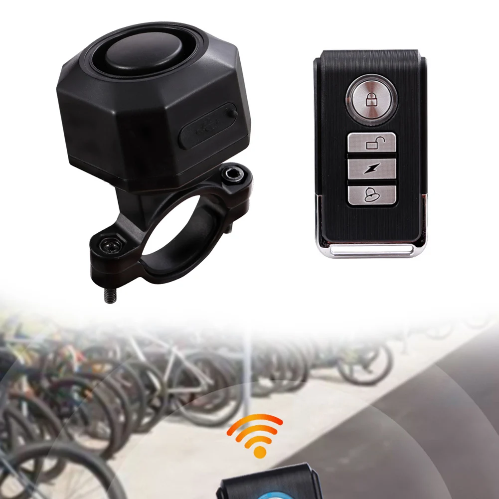 Remote Control Bike Alarm Electric Assisted Anti-theft Alarm For E-bike Rechargeable Shock Vibration Sensor Auto Antitheft Alarm