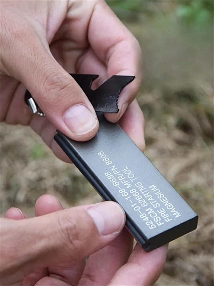 Kit de démarrage du feu en silex et en acier, bâton de magnésium étanche, outil essentiel de survie en Camping, équipement simplifié en plein air