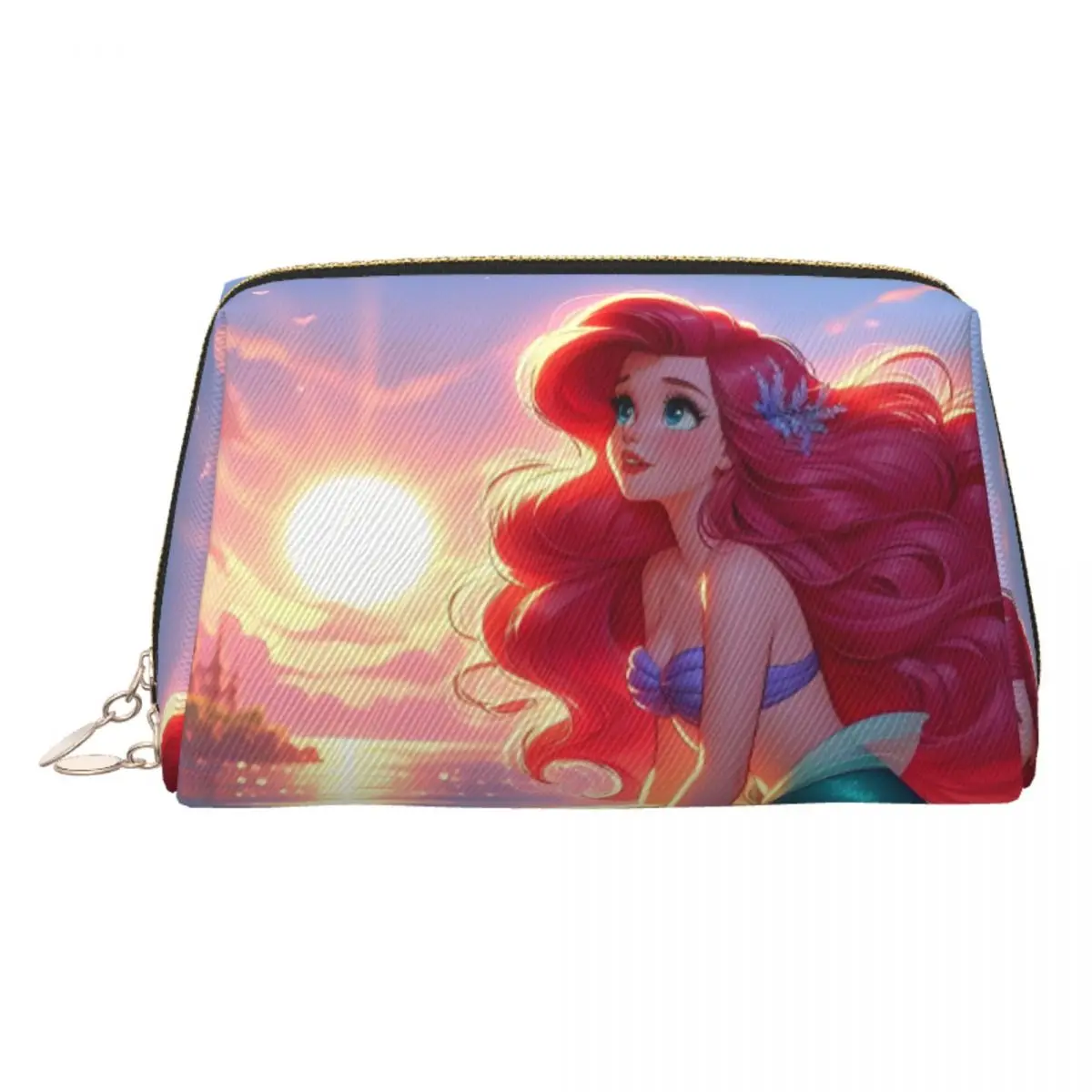 

Custom Ariel The Little Mermaid Cartoon Manga Sun Travel Toiletry Bag Women Movies Makeup Cosmetic Bag Beauty Storage Dopp Kit