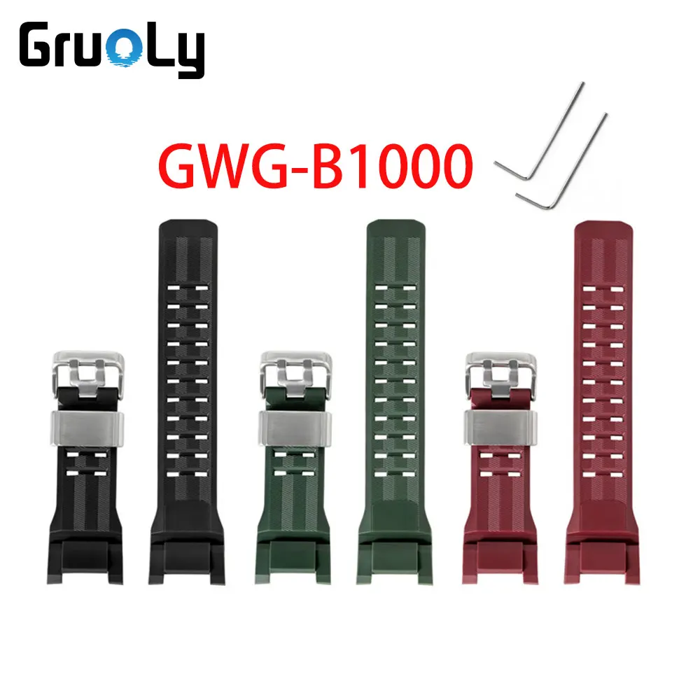 

Ремешок из ТПУ для Casio G-SHOCK GWG-B1000, мужской ремешок для часов, сменный спортивный браслет из смолы, аксессуары для ремня