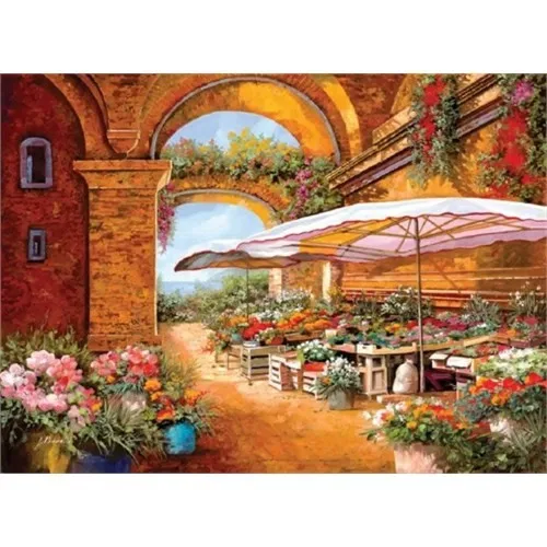 Art Puzzle Il Mercato Sotto Il Portici (1000 Piece)