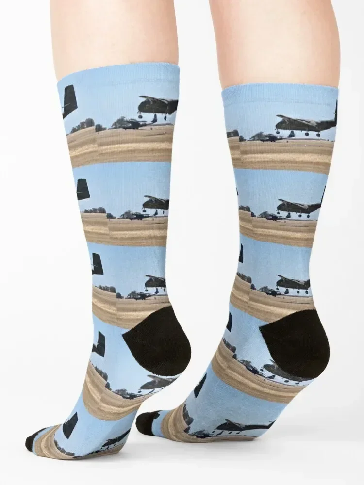 Caribou & Catalina, Edinburgh Airshow 2019 Socks Stockings compression Men's summer Men Socks Women's