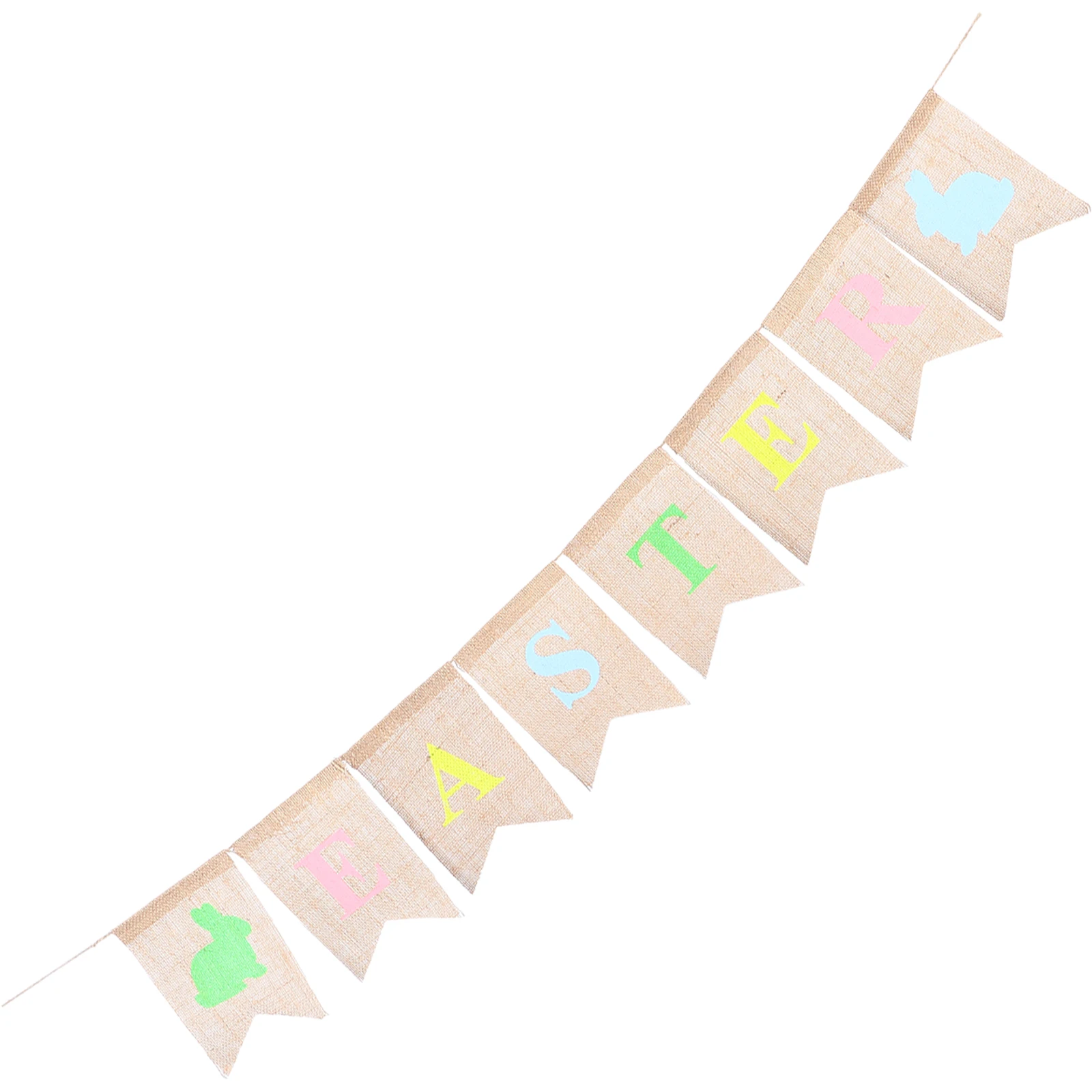 

Banner Easter Decor Swallowtail Garland Burlap Photo Props Party Home Pennant Vintage Linen Banners Pattern Wall