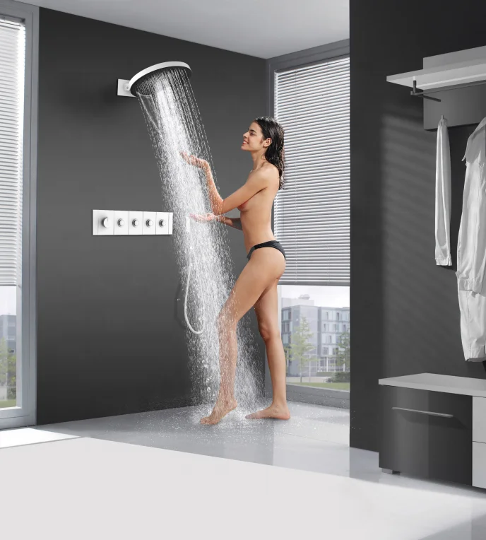 Music Shower Head Bathroom LED Rain Shower Set Thermostatic Waterfall Rainfall Shower System Set for Bathroom