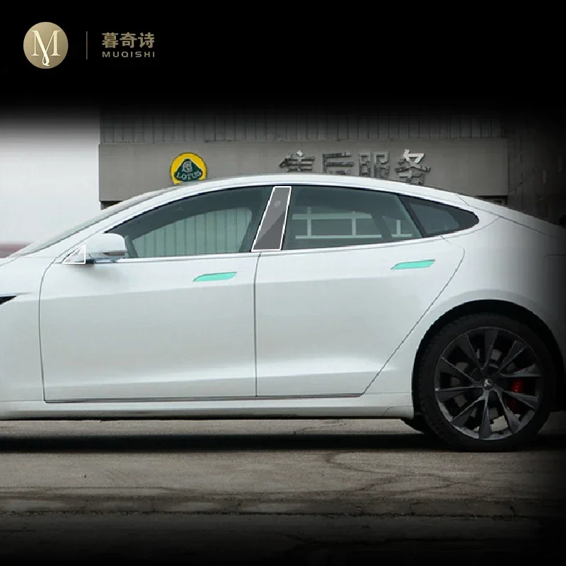 

Для Tesla Model S 2020-2024 внешняя оконная стойка автомобиля, защитная пленка из ТПУ от царапин, ремонтная пленка против царапин, аксессуары